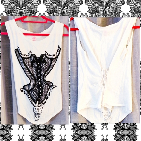 Betsey Johnson Tops - Gorgeous betsey Johnson corset tshirt top